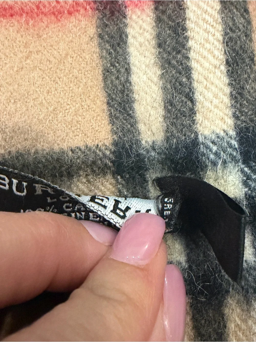 Vintage Burberry London Cashmere Scarf EUC